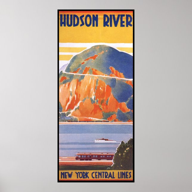 Hudson River - New York Central System Poster (Framsidan)