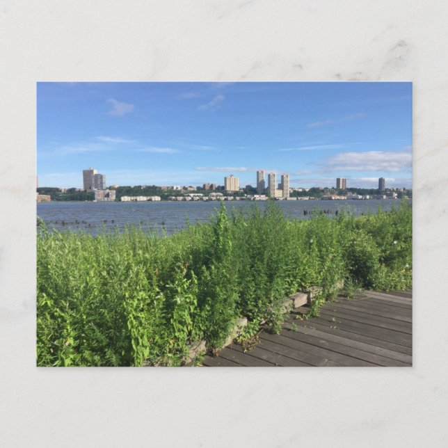 Hudson River Riverside Park Manhattan New York NYC Vykort (Framsida)