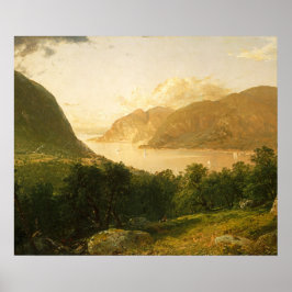 Hudson River-scen av John Frederick Kensett Poster