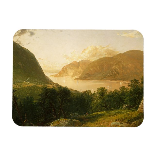 Hudson River Scene av John Frederick Kensett Magnet (Horisontell)
