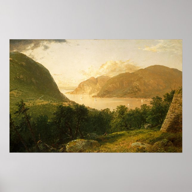 Hudson River Scene av John Frederick Kensett Poster (Framsidan)