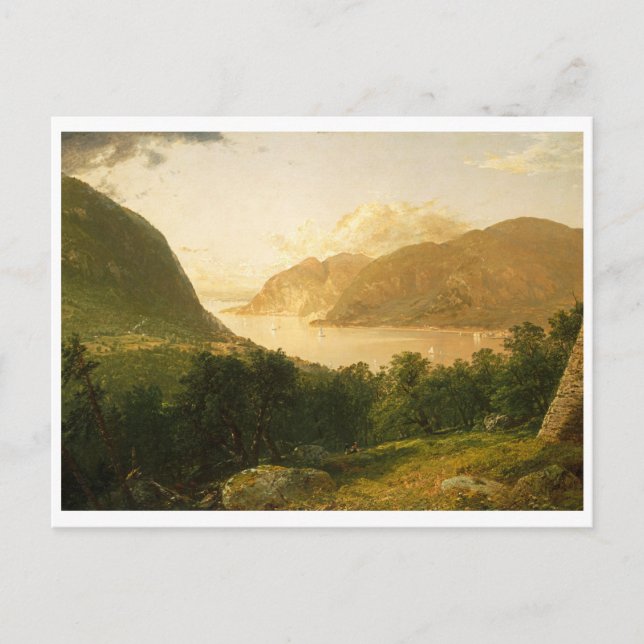 Hudson River Scene av John Frederick Kensett Vykort (Framsida)