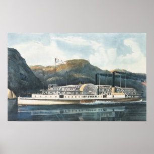 Hudson River Steamboat `St. John' Poster