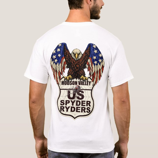 Hudson Valley Chapter - Örnlogotyp 2s T Shirt (Baksida)