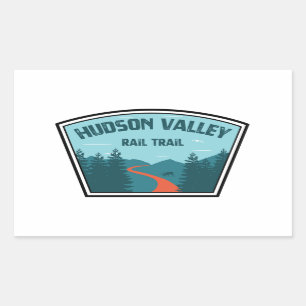 Hudson Valley Rail Trail New York Rektangulärt Klistermärke