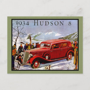 Hudson Vintage bil Vykort