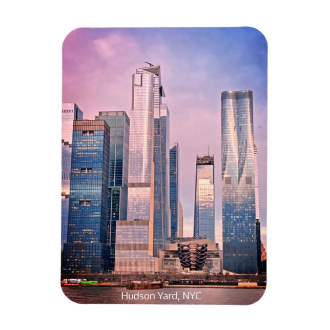 Hudson Yard Manhattan New York Cityscape Magnet (Vertikal)