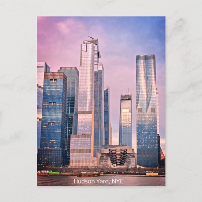 Hudson Yard Manhattan New York Cityscape Postcard Vykort (Framsida)