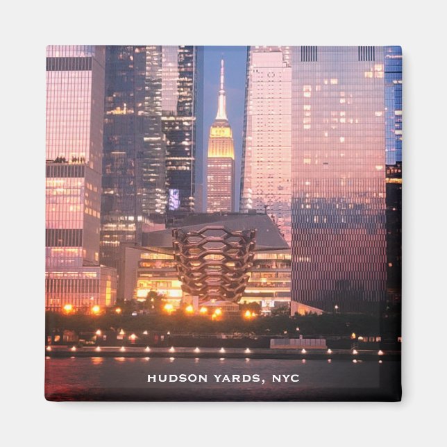 Hudson Yards (fartyg) Empire state Byggnad, NYC Magnet (Framsidan)