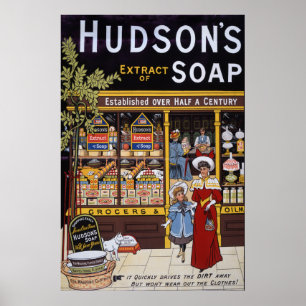 Hudsons tvål 1895 poster