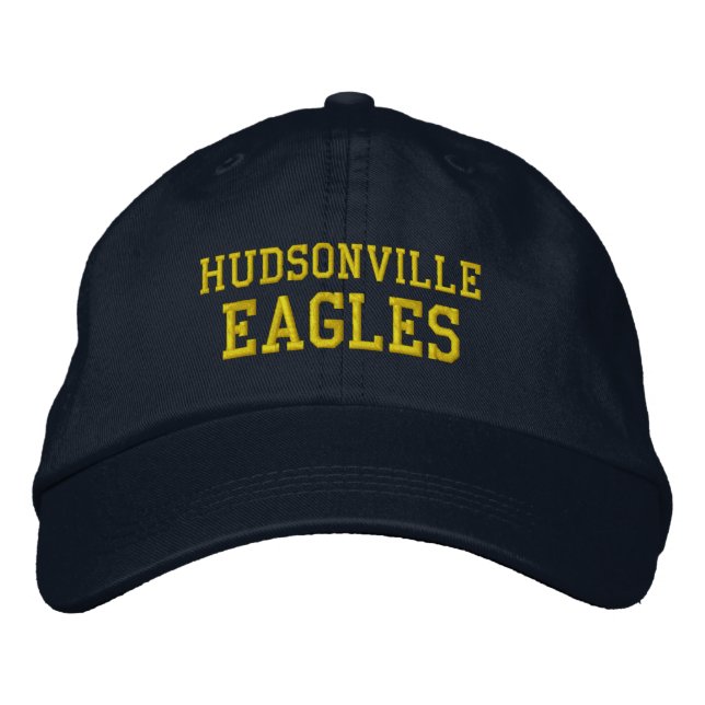 Hudsonville High School Embroized Baseball Hat Broderad Keps (Framsida)