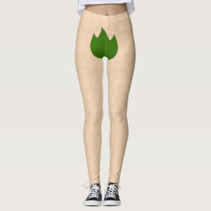 Hudton med täckande av benbalar av blygsam Löv Leggings