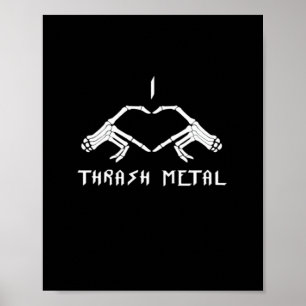 Hudutslag Skeleton Händer Hjärtat Klassiskt Poster