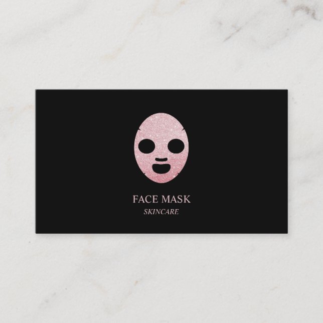 Hudvård Ansiktsmask Visitkort (Framsida)