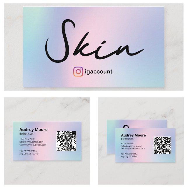 Hudvård Smink Salong Spa Estetiker Visitkort (Skincare Makeup Salon Spa Esthetician Business Card
)