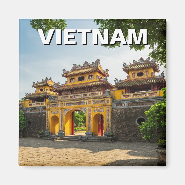 Hue Imperial City Vietnam Travel Magnet (Framsidan)
