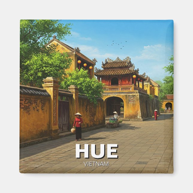 Hue Imperial City Vietnam Travel Magnet (Framsidan)
