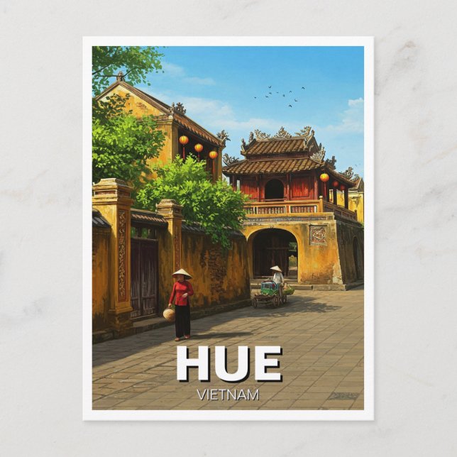 Hue Imperial City Vietnam Travel Vykort (Framsida)