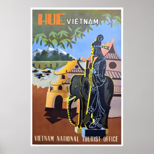 Hue Vietnam Konst Resa Poster Vietnamesiskt Tryck