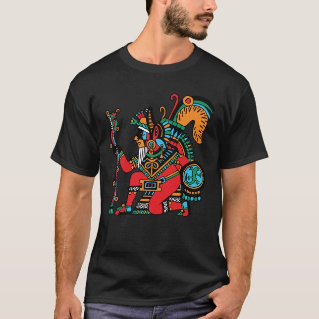 Huehuecoyotl - Gamla Coyote - A Trickster T Shirt (Framsida)
