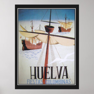 Huelva Fiestas Colombinas Vintage affisch