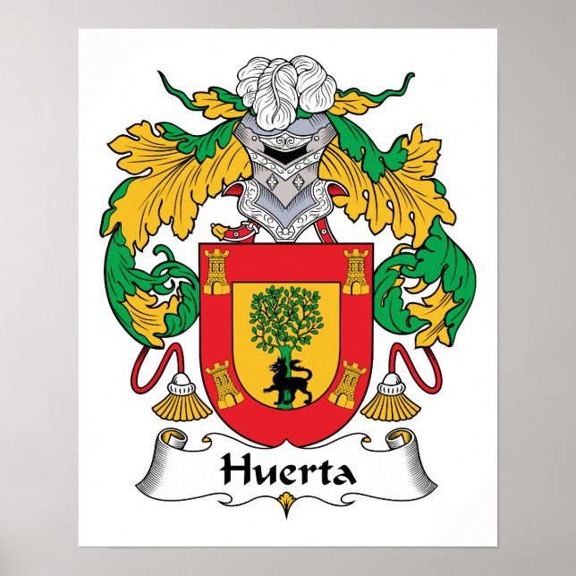 Huerta Family Crest Poster (Framsidan)