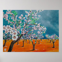 Huerto de Almendros Målning av Alfred Fox Poster