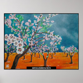 Huerto de Almendros Painting av Alfred Fox Poster