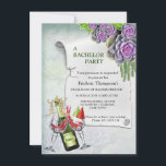 Hues Sea Grönt & Lavender Bachelor Party<br><div class="desc">Succulents design. Pokoner är vackra blekar blues grönt tubular-blommor tittar med ,  sap-fylld löv PÅ BEACH-bachelor-partiet</div>