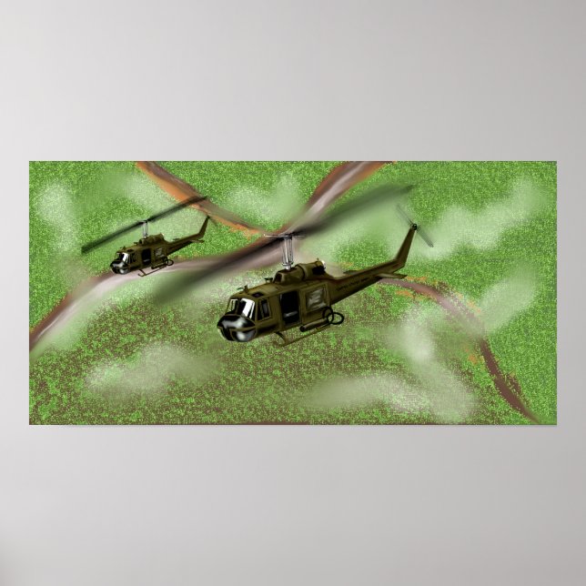 Huey Gunships 1967 Poster (Framsidan)
