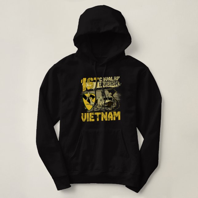 Huey Helicopter 1st Cavalry Division Vietnam V T Shirt (Design framsida)