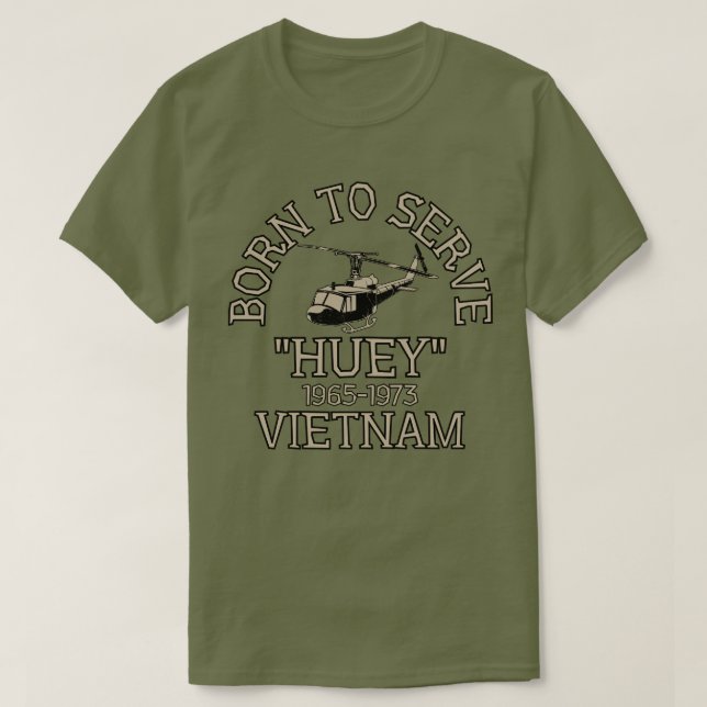 Huey Helicopter Vietnam T Shirt (Design framsida)