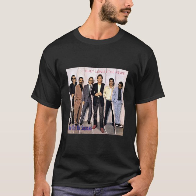 Huey Lewis och nyheten att han ska vara fyrkant T Shirt (Framsida)