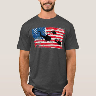 Huey UH1 US Military Helicopter T Shirt