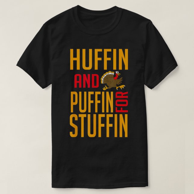 Huffin och Puffin för stuffin Thanksgiving Fitness T Shirt (Design framsida)
