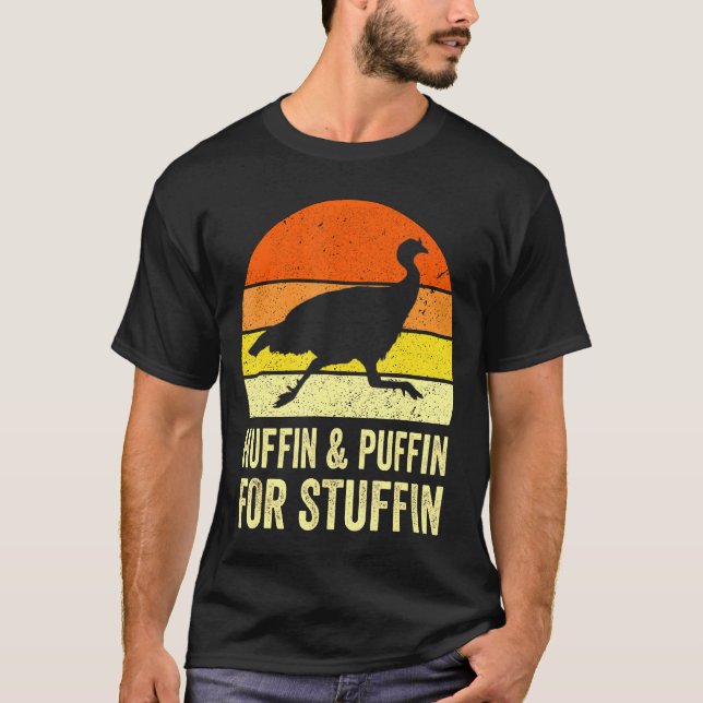 Huffin & Puffin för Stuffin Thanksgiving Marathon T Shirt (Framsida)
