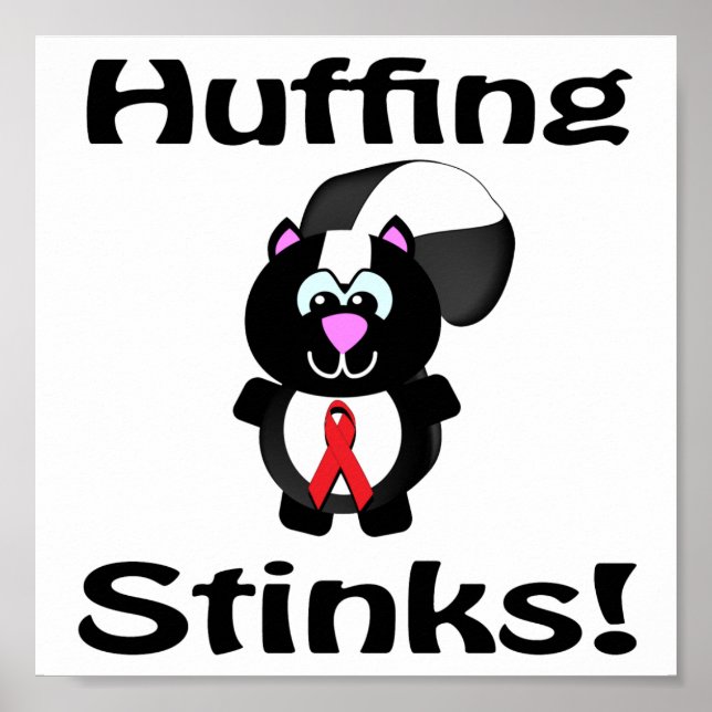 Huffing Stinks Skunk Awareness Design Poster (Framsidan)