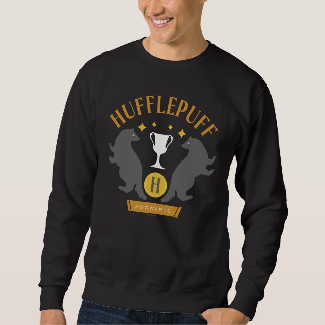 HUFFLEPUFF™ Badger and Cup House Pride Graphic Lång Ärmad Tröja (Framsida)