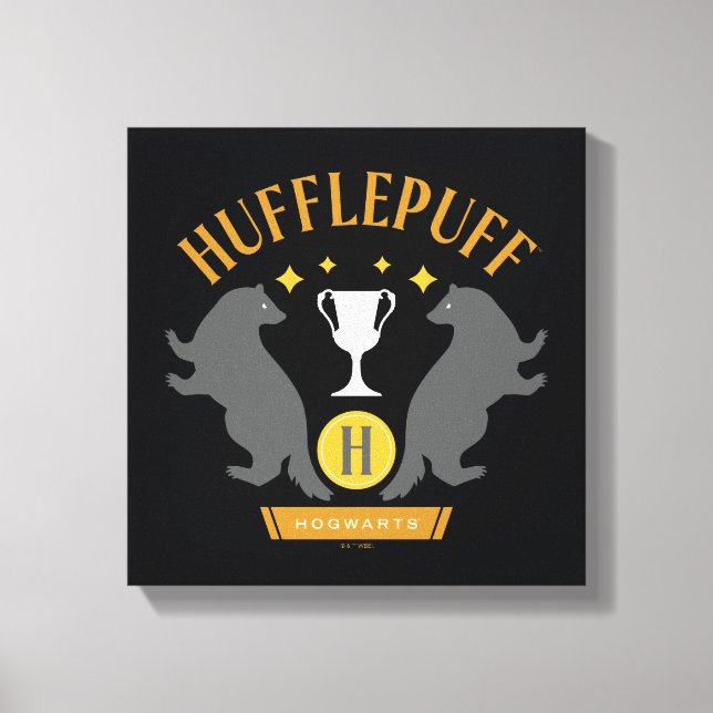 HUFFLEPUFF™ Badger and Kopp House-Pride Graphic Canvastryck (Framsida)