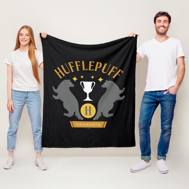 HUFFLEPUFF™ Badger and Kopp House-Pride Graphic Fleecefilt (På plats)