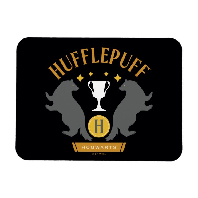 HUFFLEPUFF™ Badger and Kopp House-Pride Graphic Magnet (Horisontell)