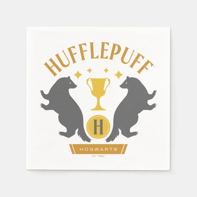 HUFFLEPUFF™ Badger and Kopp House-Pride Graphic Pappersservett (Framsidan)
