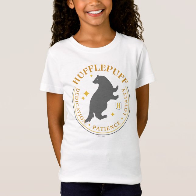 HUFFLEPUFF™ Badger House Pride Badge T Shirt (Framsida)