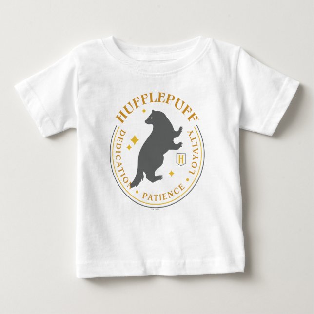 HUFFLEPUFF™ Badger Hus Stolt Badge T Shirt (Framsida)