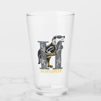HUFFLEPUFF™ Crosshatched Emblem Glaskopp