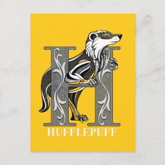 HUFFLEPUFF™ Crosshatched Emblem Inbjudan Vykort