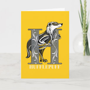 HUFFLEPUFF™ Crosshatched Emblem Kort
