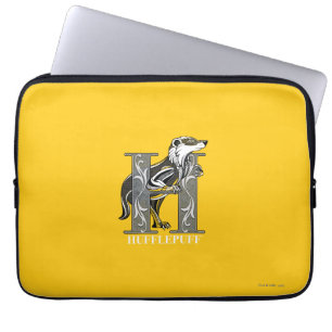 HUFFLEPUFF™ Crosshatched Emblem Laptop Fodral