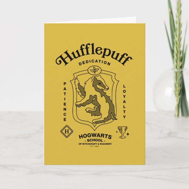 HUFFLEPUFF™ Dedication Patience Loyalty Crest Kort (Framsida)