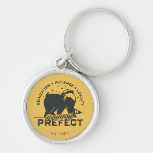HUFFLEPUFF™ Förste Badges Rund Silverfärgad Nyckelring
